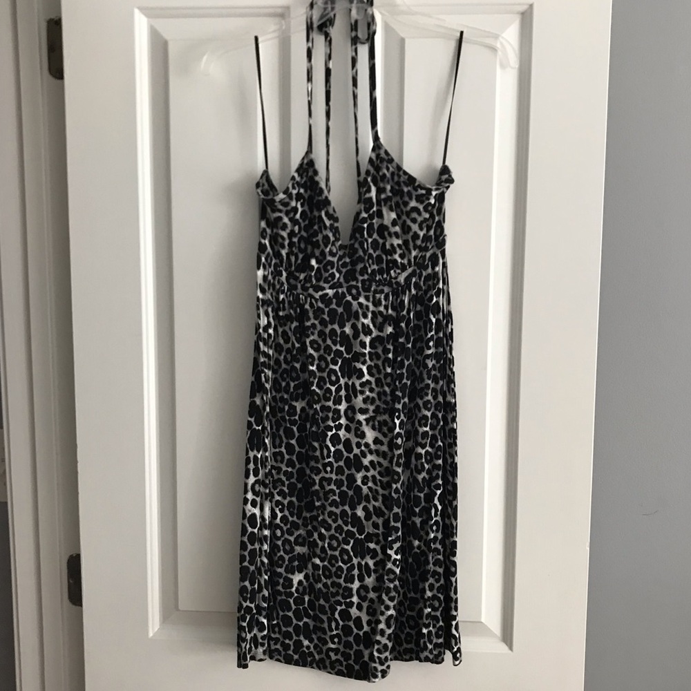 Black & White Leopard Print Dress